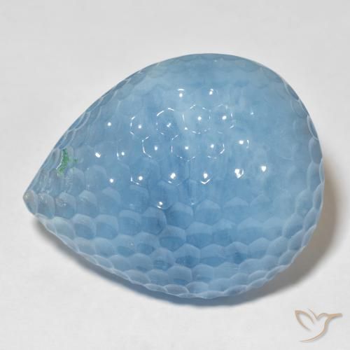 70.80ct 자연스러운 딥 마야 블루 남옥, 배 모양, 투명한
