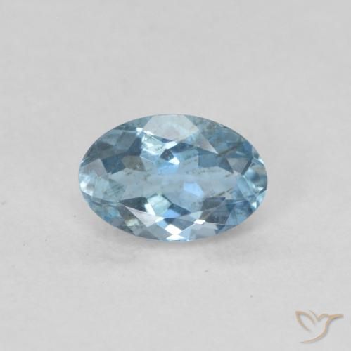 0.42ct 자연스러운 하늘색 남옥, 타원형, VS