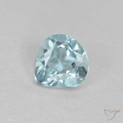0.21ct 자연스러운 연한 청록색 남옥, 배 모양, VS