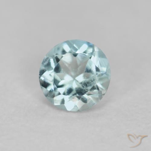 0.22ct 자연스러운 연한 청록색 남옥, 둥근, VS, Photo A