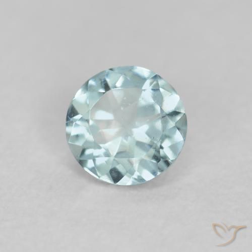 0.24ct 자연스러운 연한 청록색 남옥, 둥근, VS