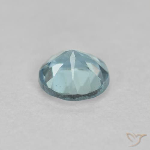 0.24캐럿 천연 연한 청록색 남옥, 둥근, VS