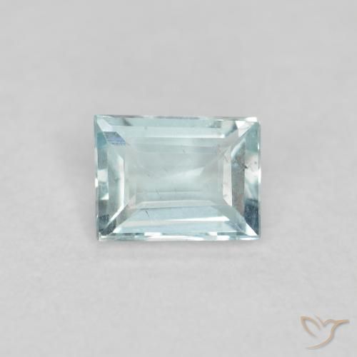 0.18ct 자연스러운 연한 청록색 남옥, 바게트, VS