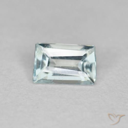 0.33ct 자연스러운 라이트 아쿠아 블루 남옥, 바게트, VVS-VS, Photo A