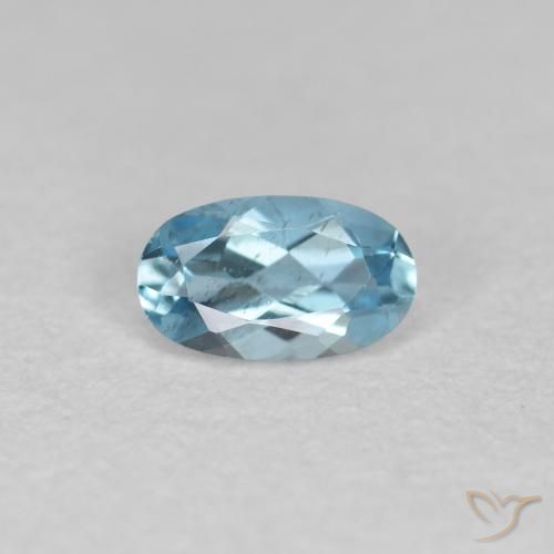 0.23ct 자연스러운 미디엄 블루 남옥, 타원형, VVS-VS