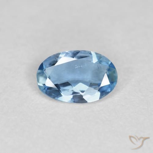 0.26ct 자연스러운 베이비 블루 남옥, 타원형, VS