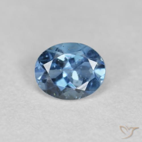 0.31ct 자연스러운 진한 파랑 남옥, 타원형, VS