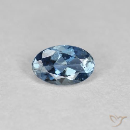 0.25ct 자연스러운 진한 파랑 남옥, 타원형, VS