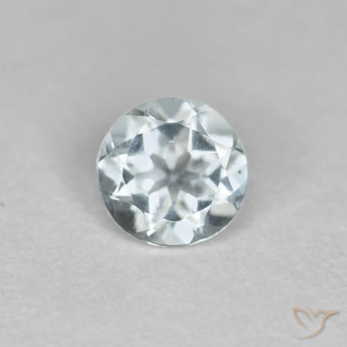 0.35ct 자연스러운 밝은 녹색을 띤 파란색 남옥, 둥근, VVS-VS, Photo A