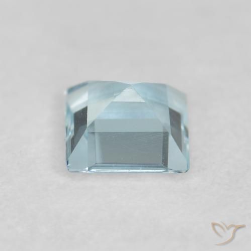 0.22캐럿 천연 하늘색 남옥, 정사각형, VVS