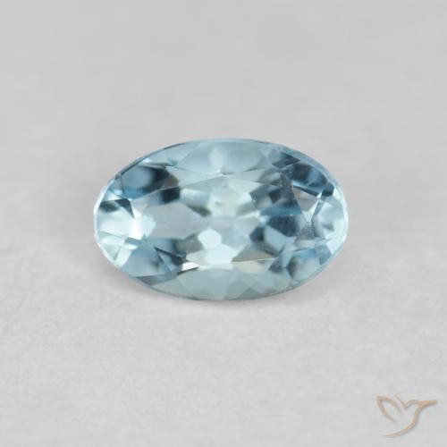 0.21ct 자연스러운 초록빛이 도는 파란색 남옥, 타원형, VVS
