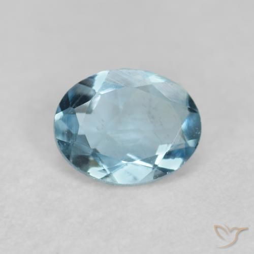 0.29ct 자연스러운 딥 아쿠아 블루 남옥, 타원형, VVS-VS