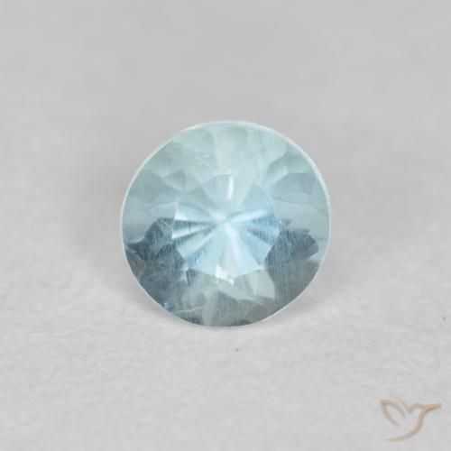 0.31ct 자연스러운 베이비 블루 남옥, 둥근, VS-SI