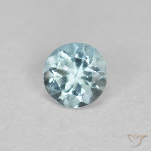 0.20ct 자연스러운 하늘색 남옥, 둥근, VS-SI