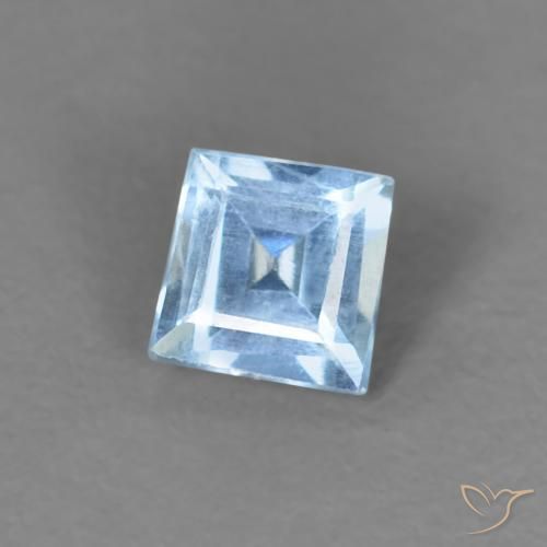 0.17캐럿 천연 마야 블루 남옥, 정사각형, VS