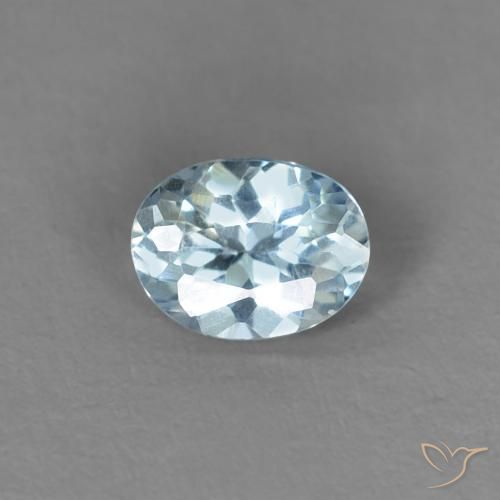 0.23ct 자연스러운 베이비 블루 남옥, 타원형, VS