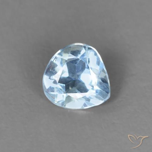 0.18ct 자연스러운 베이비 블루 남옥, 배 모양, VS