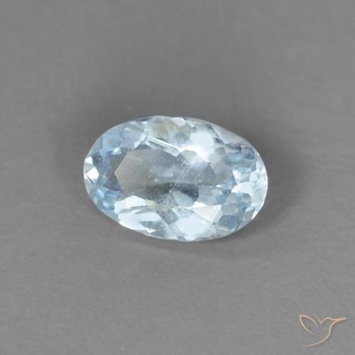 0.30ct 자연스러운 하늘색 남옥, 타원형, VS