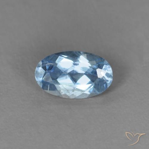 0.24ct 자연스러운 하늘색 남옥, 타원형, VS, Photo A
