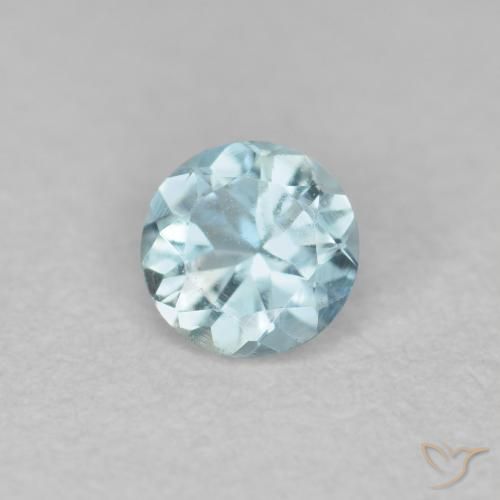 0.24ct 자연스러운 하늘색 남옥, 둥근, VS, Photo A