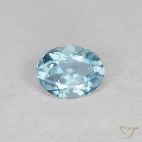 0.14ct 자연스러운 스위스 블루 남옥, 타원형, VS
