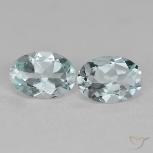 1.12캐럿 천연 라이트 아쿠아 블루 남옥 보석, 타원형 컷, VS