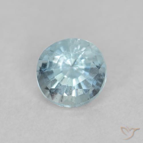 0.17ct 자연스러운 베이비 블루 남옥, 둥근, VS-SI