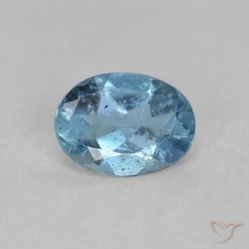 0.25ct 자연스러운 딥 애저 블루 남옥, 타원형, VS-SI