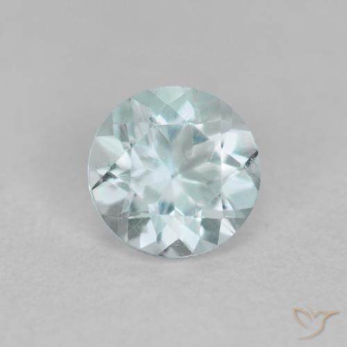 0.41ct 자연스러운 하늘색 남옥, 둥근, VS