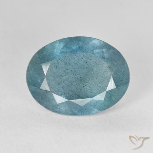 5.00캐럿 천연 Light Bluish Turquoise 남옥, 타원형, VS-SI