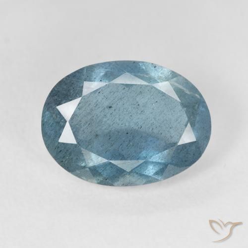 5.15ct 자연스러운 하늘색 녹색 남옥, 타원형, VS-SI