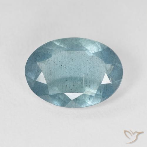 3.43ct 자연스러운 청록색 남옥, 타원형, VS-SI