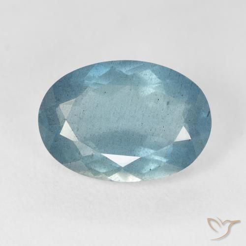5.24ct 자연스러운 밝은 녹색을 띤 파란색 남옥, 타원형, VS-SI, Photo A