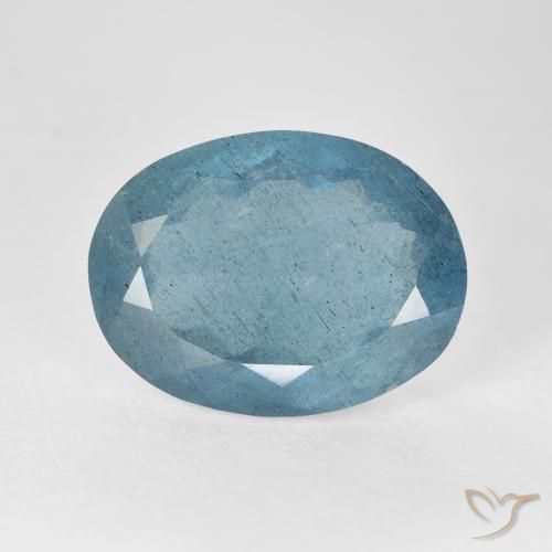 9.08ct 자연스러운 하늘색 남옥, 타원형, VS-SI, Photo A