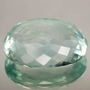 14.10캐럿 천연 라이트 그린 블루 아쿠아마린, 타원형 컷, 18.8×14.8 mm, SI