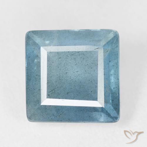 4.81ct 자연스러운 Light Bluish Turquoise 남옥, 정사각형, VS-SI
