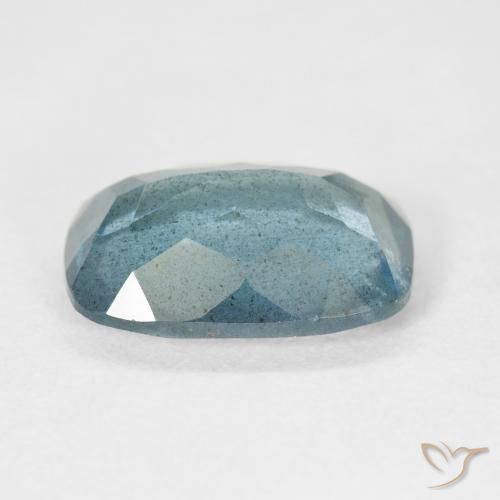 5.26캐럿 천연 푸르스름한 그린 아쿠아마린, 쿠션 컷, 13.7×10 mm, VS-SI