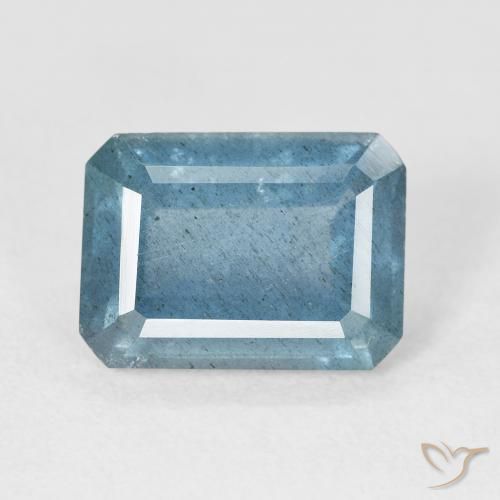 4.38ct 자연스러운 청록색 남옥, 에메랄드 컷, VS-SI