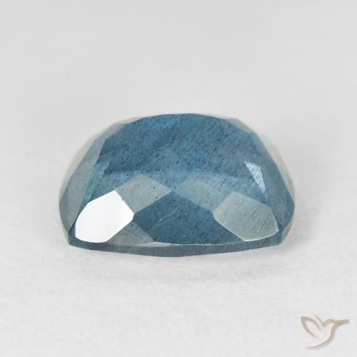 6.54캐럿 천연 푸르스름한 그린 아쿠아마린, 쿠션 컷, 13.1×10.4 mm, VS-SI
