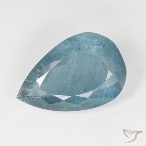 5.66ct 자연스러운 Light Bluish Turquoise 남옥, 배 모양, VS-SI, Photo A