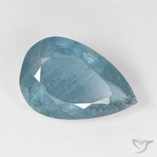 5.66캐럿 천연 Light Bluish Turquoise 남옥, 배 모양, VS-SI