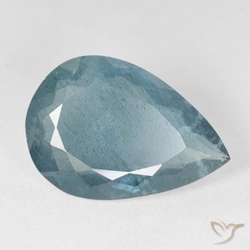 8.74ct 자연스러운 청록색 남옥, 배 모양, VS-SI