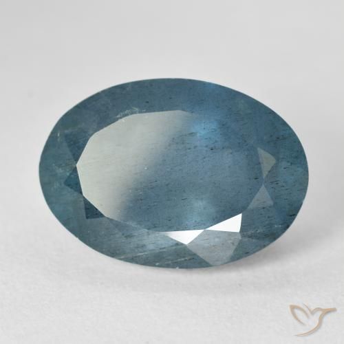 14.32캐럿 천연 딥 블루 아쿠아마린, 타원형 컷, 18.5×13 mm, VS-SI