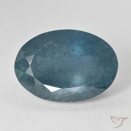 14.32캐럿 천연 딥 블루 아쿠아마린, 타원형 컷, 18.5×13 mm, VS-SI