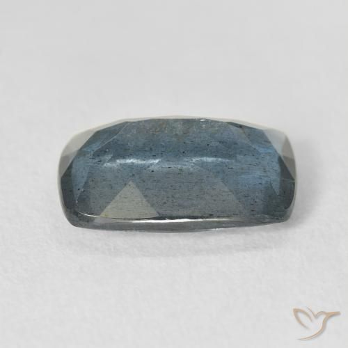 4.67캐럿 천연 매우 연한 블루 아쿠아마린, 쿠션 컷, 13.5×9 mm, VS-SI