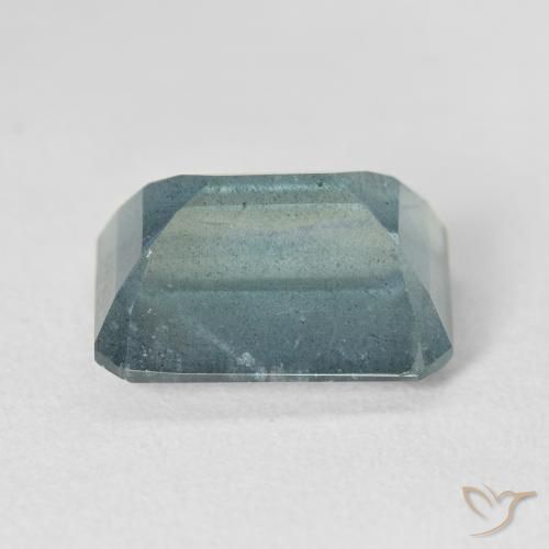 7.81캐럿 천연 블루 아쿠아마린, 에메랄드 컷, 14×10.1 mm, VS-SI