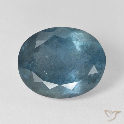 8.01캐럿 천연 블루그린 아쿠아마린, 타원형 컷, 14.4×11.7 mm, VS-SI