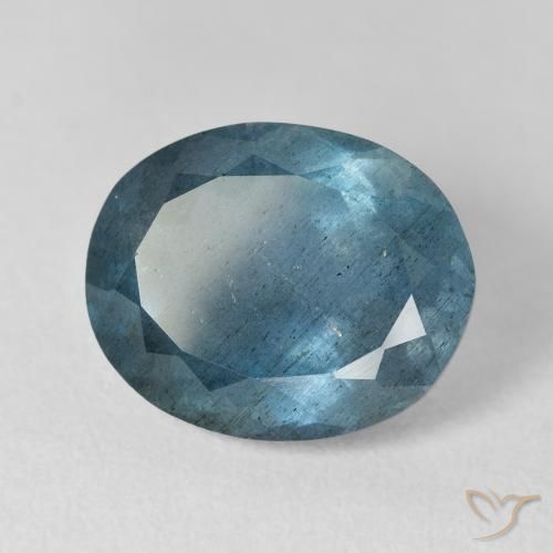 8.01캐럿 천연 블루그린 아쿠아마린, 타원형 컷, 14.4×11.7 mm, VS-SI
