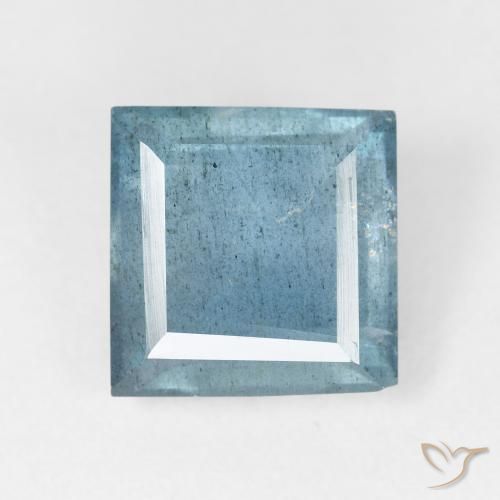 4.70ct 자연스러운 하늘색 남옥, 정사각형, VS-SI