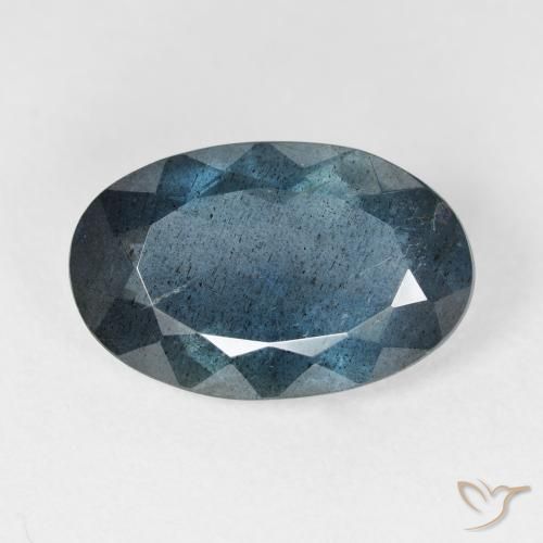 7.33캐럿 천연 딥 네이비 블루 아쿠아마린, 타원형 컷, 16.9×10.7 mm, VS-SI